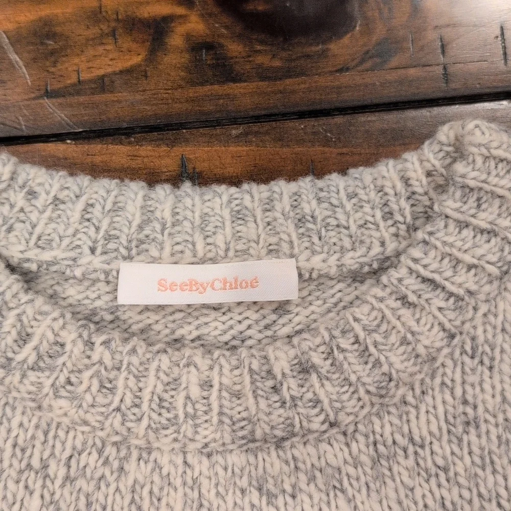 See by Chloe lace sleeve sweater